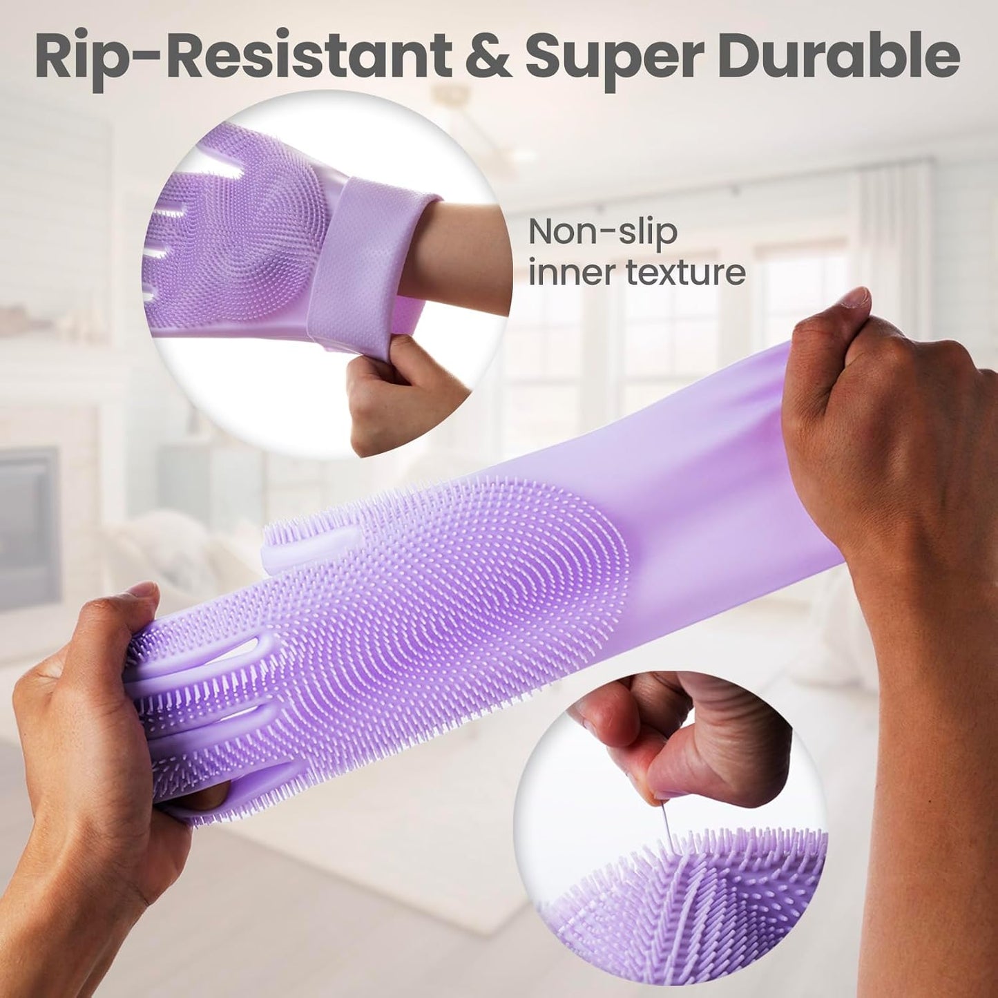 Pet Grooming Gloves – Silicone Bath & Shedding Brush for Dogs & Cats
