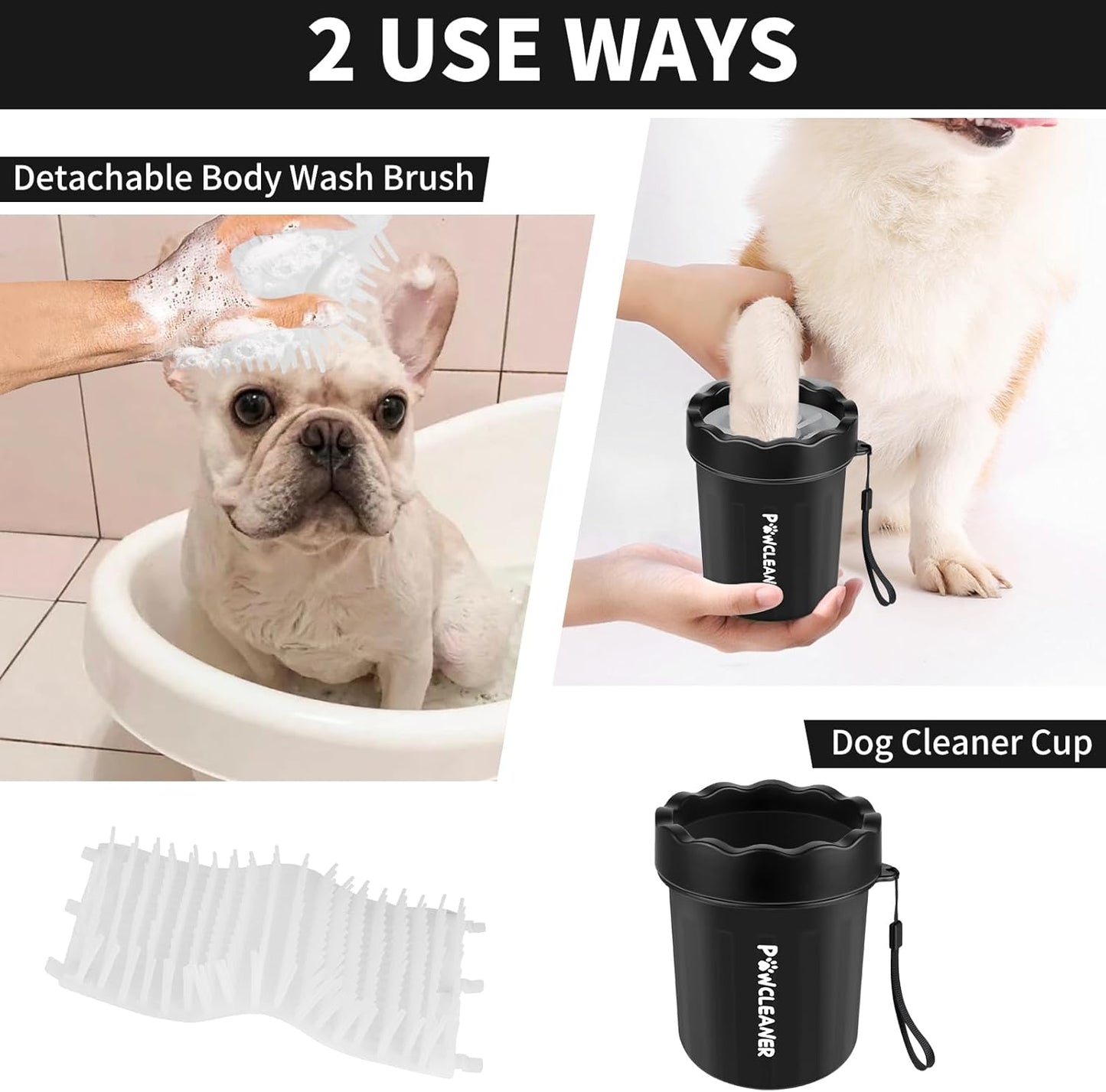 Dog & Cat Paw Cleaner Set – 7-in-1 Paw Washer Kit
