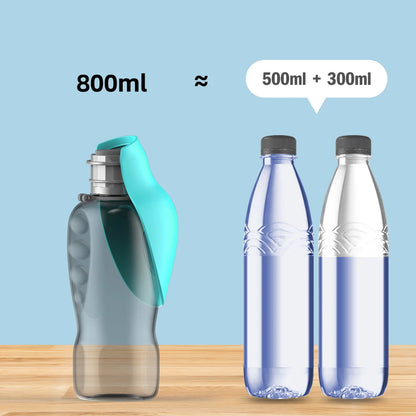 800ml Leakproof Dog Water Bottle for Walks & Hikes