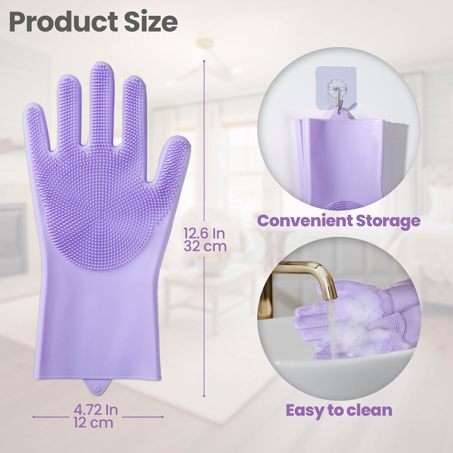 Pet Grooming Gloves – Silicone Bath & Shedding Brush for Dogs & Cats