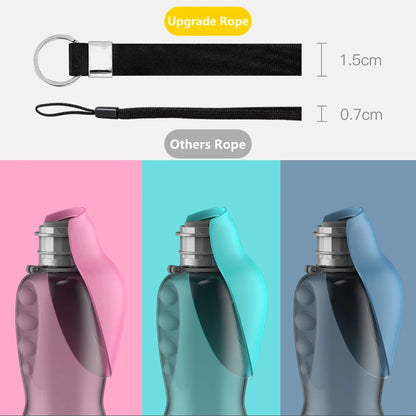 800ml Leakproof Dog Water Bottle for Walks & Hikes