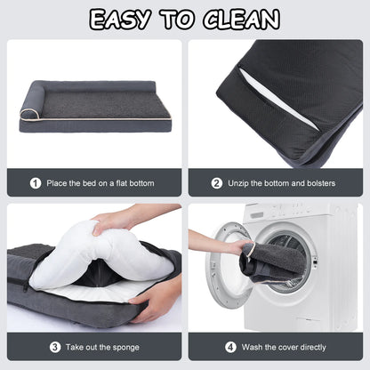 Fluffy Orthopedic Dog Bed – Pressure Relief Foam for Medium Dogs