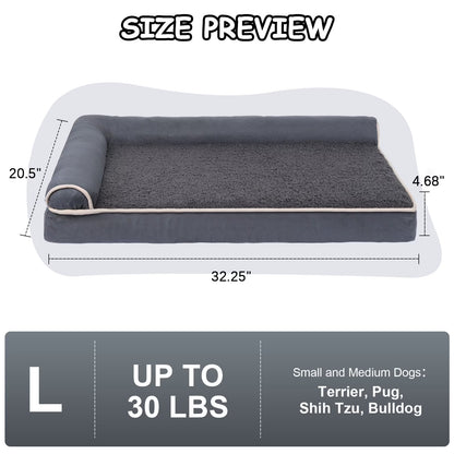 Fluffy Orthopedic Dog Bed – Pressure Relief Foam for Medium Dogs