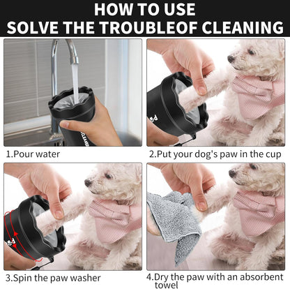 Dog & Cat Paw Cleaner Set – 7-in-1 Paw Washer Kit