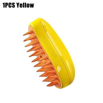 Steamy Pet Brush – 3-in-1 Cat & Dog Grooming Hair Remover