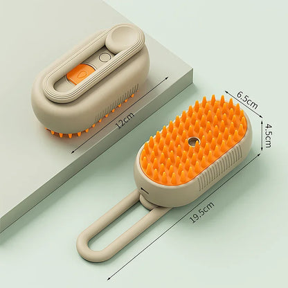 Steamy Pet Brush – 3-in-1 Cat & Dog Grooming Hair Remover